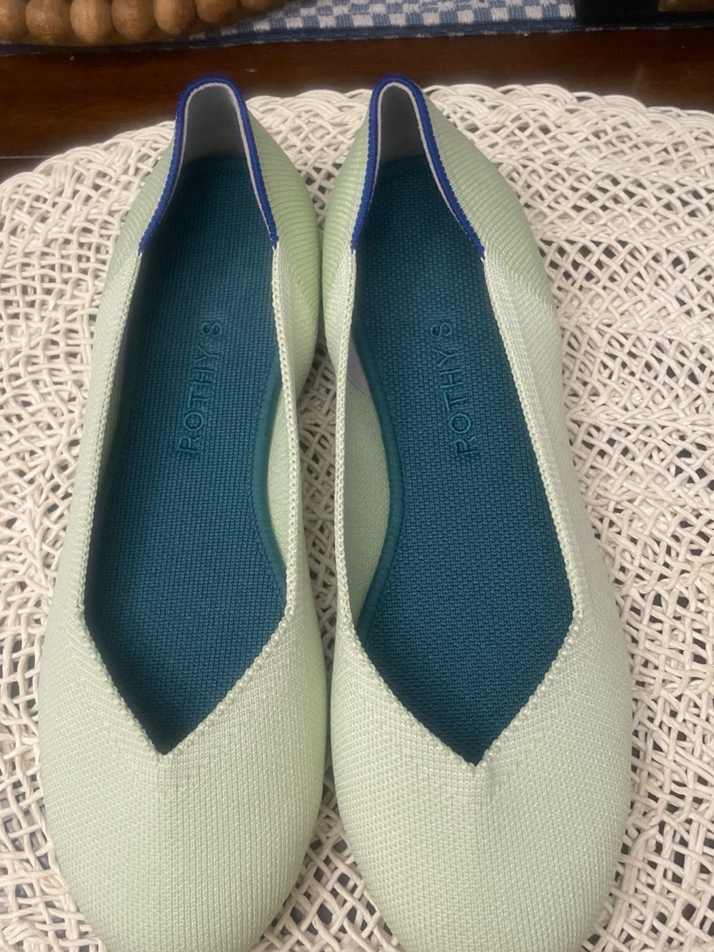 Rothy's The Point Sour Apple Green Teal Women's